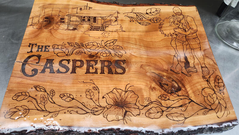 Memorial Woodcarving Stencil